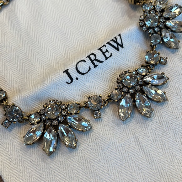 J.CREW NECKLACE CRYSTAL & GOLD - Picture 5 of 6